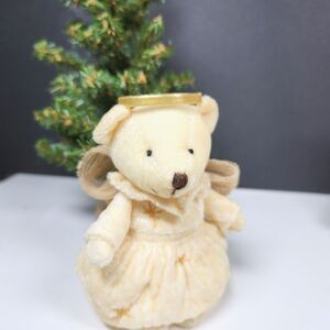 VTG Russ Berrie Angel Teddy Bear Plush Tags Mini Miniature #4870 Christmas Decor
